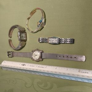 LOT of 4 vintage silver watches